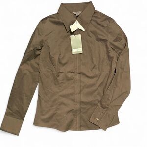 Vintage brown g2000 collared dress shirt tags attached Small